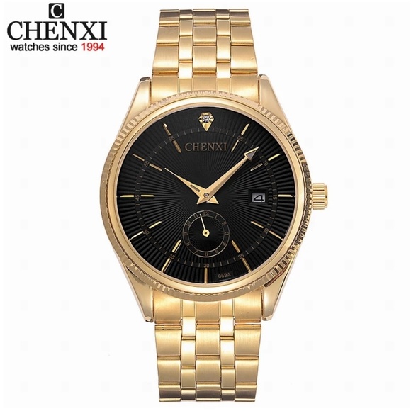 Mens Watches Top Brand Luxury CHENXI Golden Watch - Picture 8 of 8